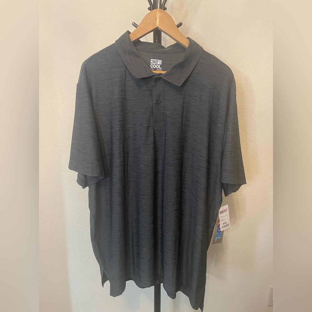 32 Degrees Cool - NWT Dark Gray Short Sleeve Polo. Size XXL